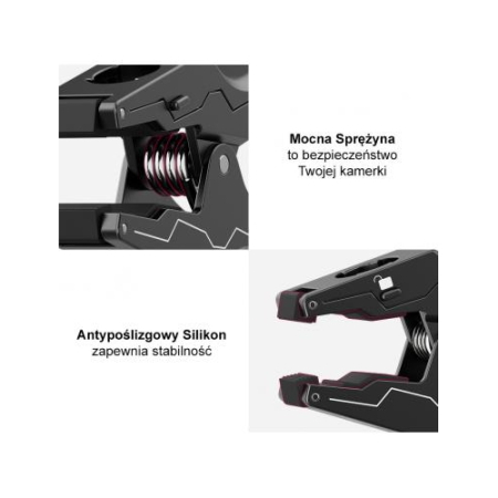 Ulanzi Go-Quick II Gooseneck (3111) - zacisk z elastycznym ramieniem typu gęsia szyjka z magnetyczną szybkozłączką do kamer sportowych (32cm) - szczegóły